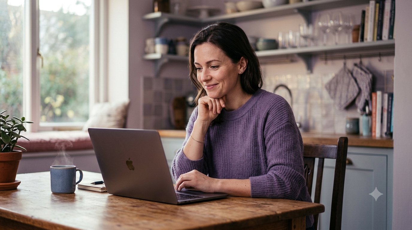 Person reviewing their credit repair options on a laptop